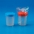 Kartell Urine Cups With Screw Cap, Description Blue cap - Bulk, Capacity 200ml, OD 66mm, Height 95mm, Subdivision 25ml, Packaging multiple, Version unsterilized, Material PP