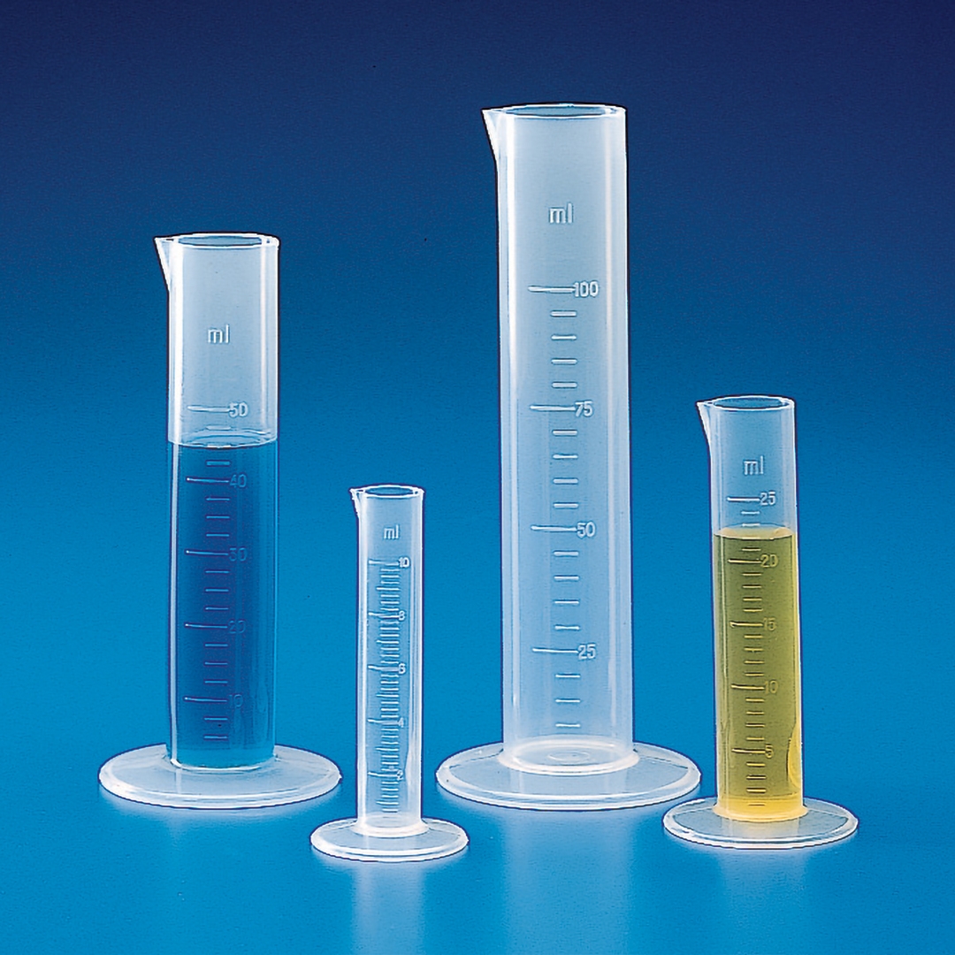 Measuring Cylinder, Graduated, Short Form, Round Base, Capacity 2000ml, Plastic, Polypropylene (PP)