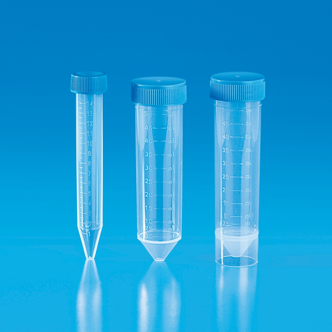 Kartell Graduated Conical Test Tubes, Capacity 50ml, RCF x g 5000, Dimension 30 x 115mm, Material PP