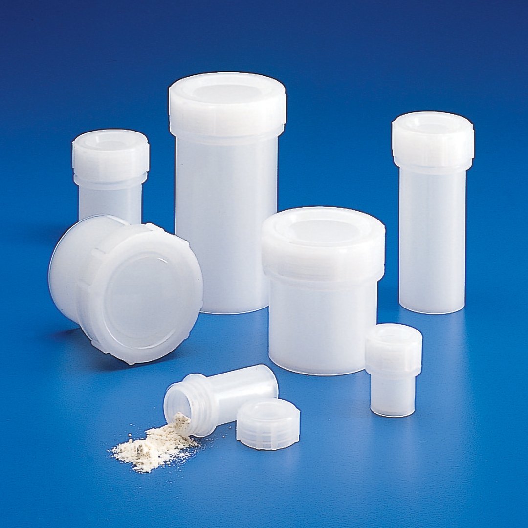 Kartell Screw Cap Containers, Capacity 90ml, OD O.D 54.5mm, OD I.D 50mm, Height 63.4mm, Wall thick. 2.2, Weight 44, Material LDPE