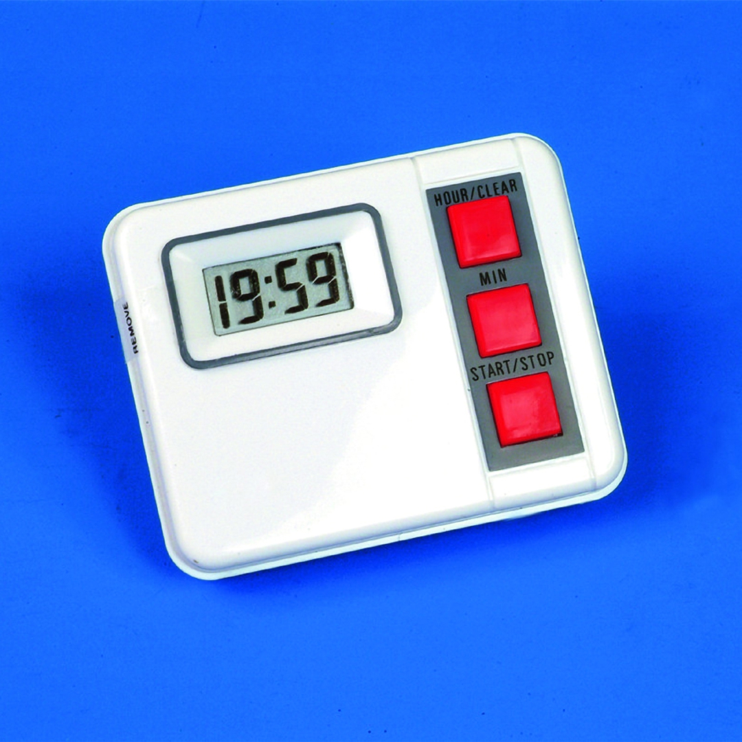 Kartell Timers, Mod. Electronic, Dimension 50x62x23mm, Colour White, Material ABS CASE